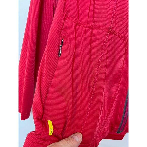 Lole Women's Size Medium Red Zip Front Long Sleeve Lightweight Jacket Athleisure - Picture 7 of 8